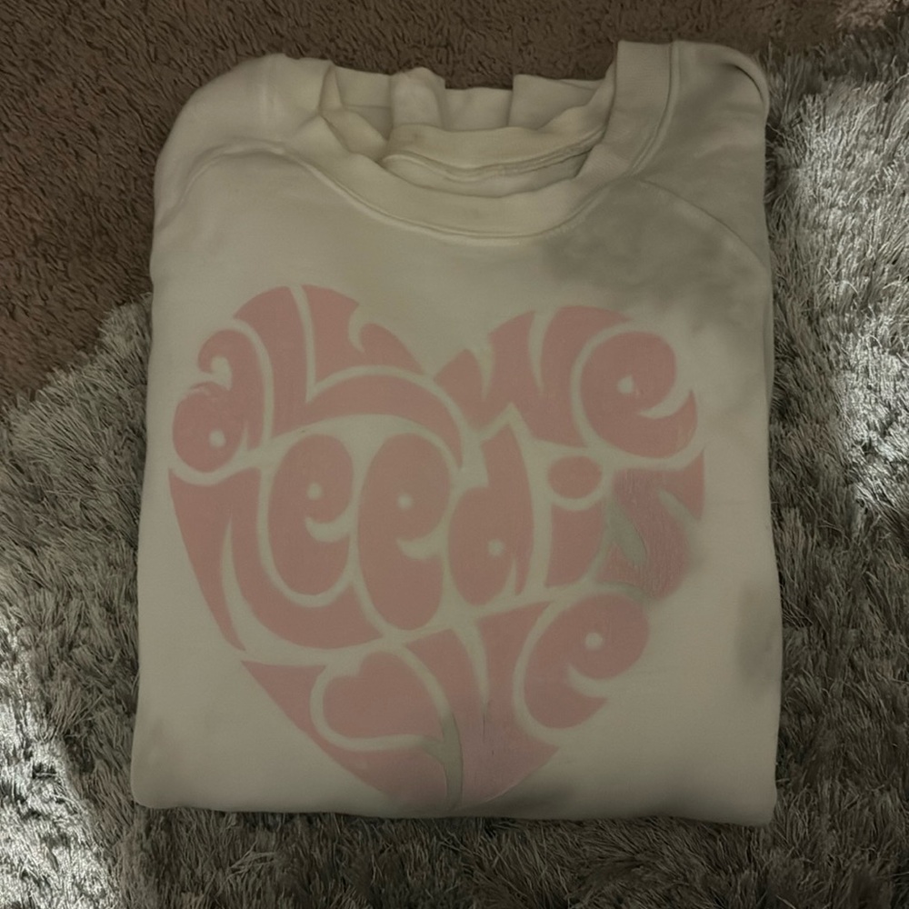 “All We Need Is Love” Sweatshirt Dress